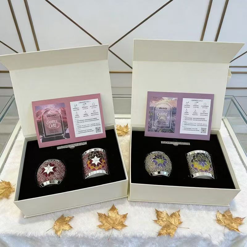 Mosaic Glass Candle Gift Set